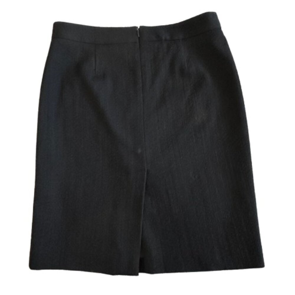 DKNY Women's Small Black Midi Straight/Pencil Wool Blend Fully Lined Skirt - Picture 4 of 16